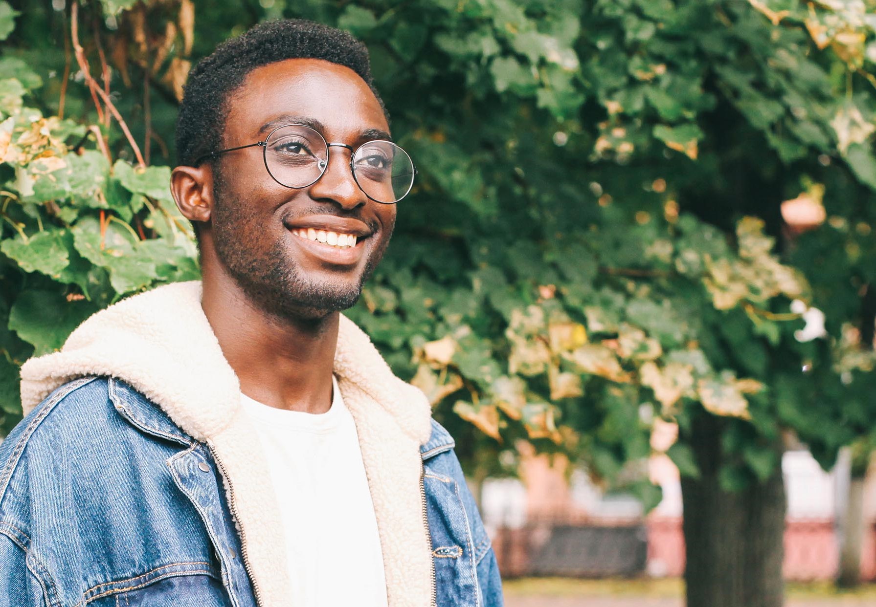 young african amercian man smiling