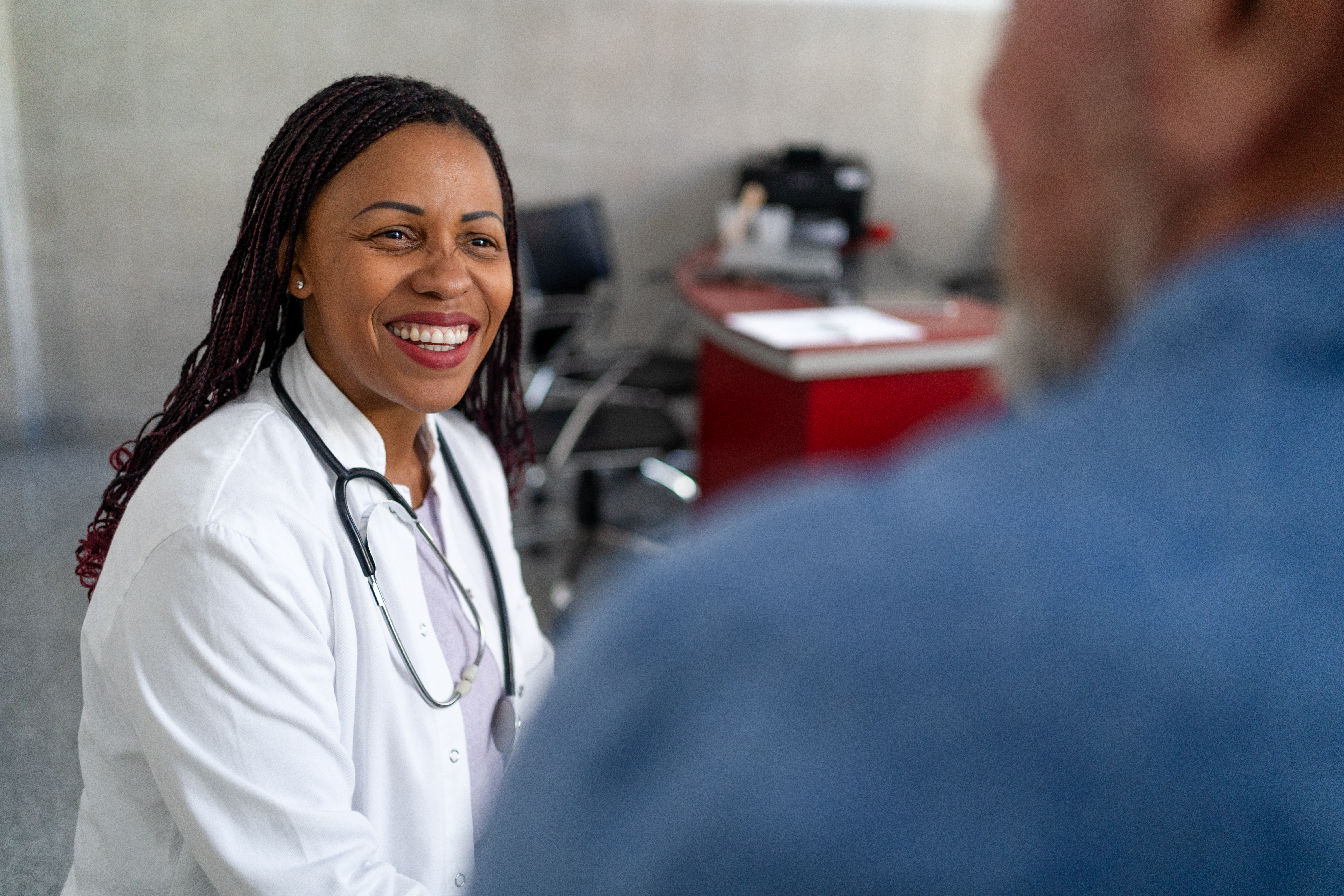 Woman healthcare provider smiling