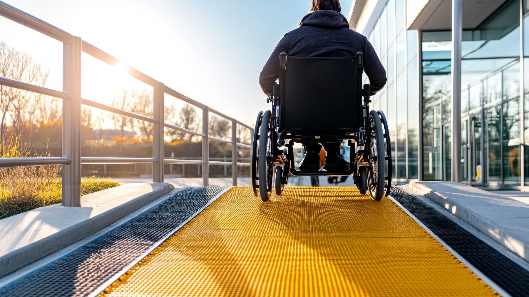 wheelchair user on ramp