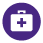 small purple doctors briefcase icon